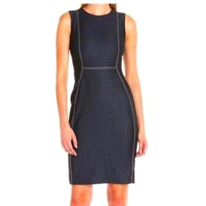 Black Sleeveless Sheath Midi Dress for Cocktail